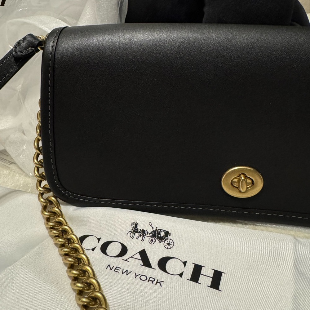 Coach Black Leather Bag - Picture 2 of 9